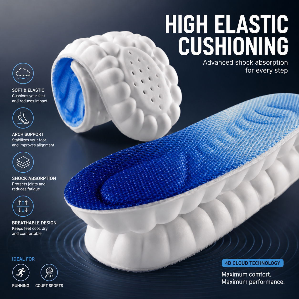 Step X Apex™ — 4D Multi-Sport Performance Insole